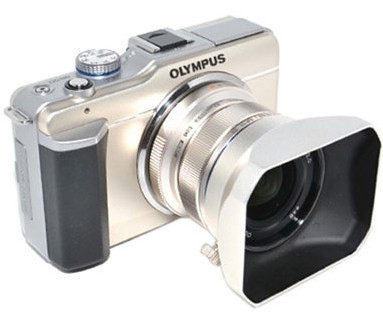 бленда для объектива Olympus 12mm f/2.0 M.Zuiko Digital ED серебристая