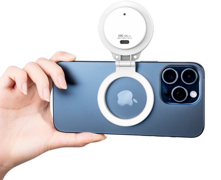 кольцевой свет для смартфона магнитный белого цвета