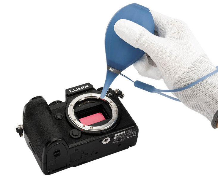 воздушная груша для фотокамеры прозрачный синий цвет