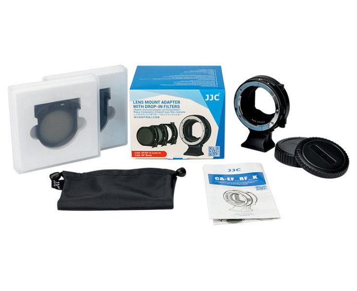 JJC CA-EF_RF_K Автофокусный адаптер Canon EF-EOS R с Drop-In фильтрами CPL и Variable ND3-500