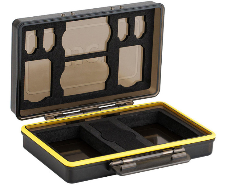 защитный бокс для двух аккумуляторов фотокамеры и карт памяти