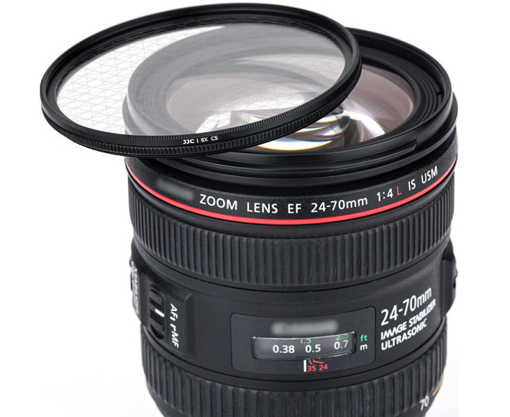 восьми лучевой звёздный светофильтр 77мм