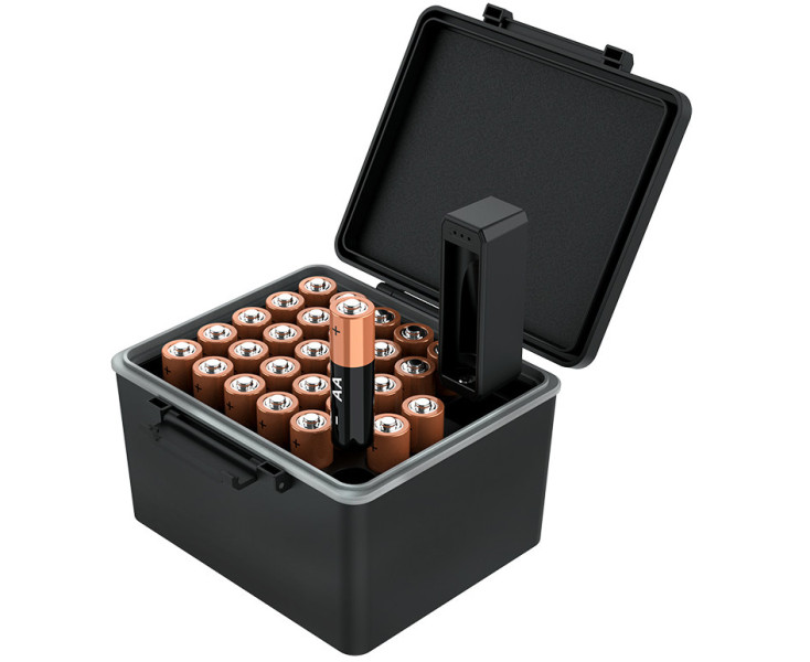 JJC JBC-28AA Защитный бокс на 28 аккумуляторов и батареек типа AA с тестером уровня заряда