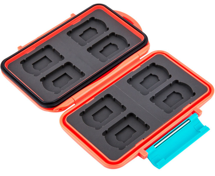 JJC MC-NSMSD16 ORANGE защитный бокс для флеш карт оранжевый цвет