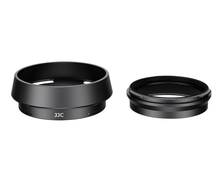 JJC LH-JXHALF DGRAY Круглая бленда для объектива камеры Fujifilm X Half с адаптером светофильтра, тёмно-серый цвет