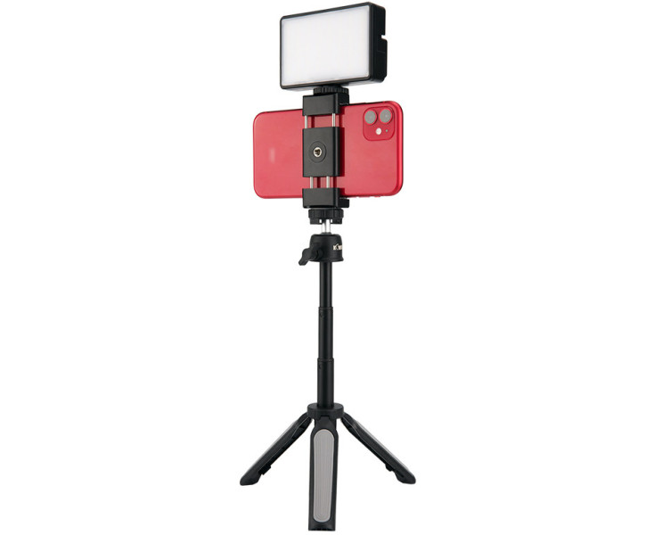 компактный штатив с шаровой головой и креплением смартфона