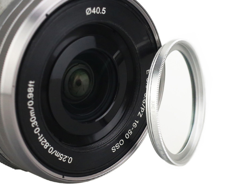 светофильтр в серебристой оправе 40.5 мм