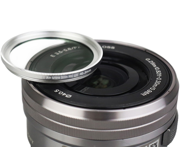 супертонкий светофильтр 40.5 серебряный цвет