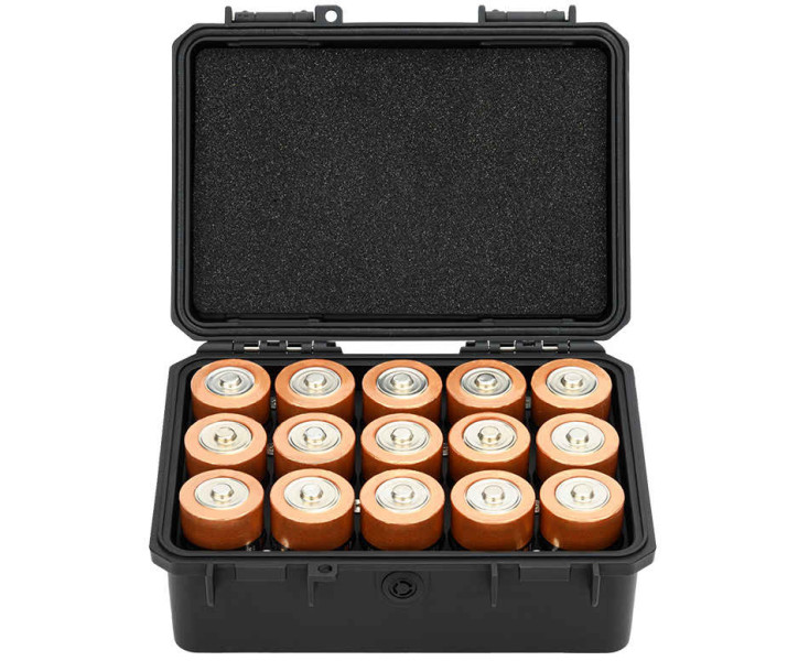 хранение пятнадцати D батареек