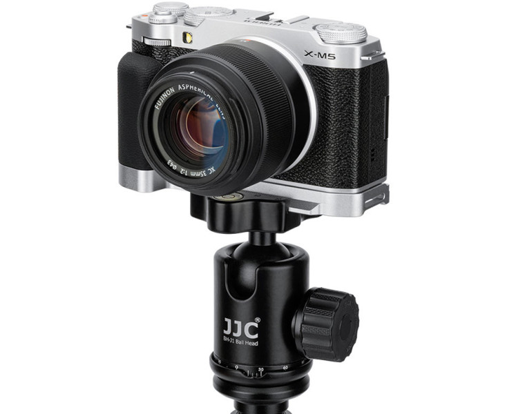 L-образная рукоятка для Fujifilm X-M5 с Arca-Swiss серебристая