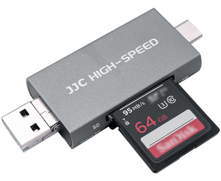 картридер для nano memory Type-C серый