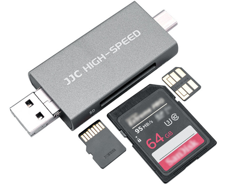 MicroUSB nano memory картридер серый цвет