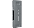 JJC CR-UTC5AC GRAY Картридер USB 3.0 + Type-C + MicroUSB OTG для Nano Memory, SD и MicroSD карт памяти, серый цвет