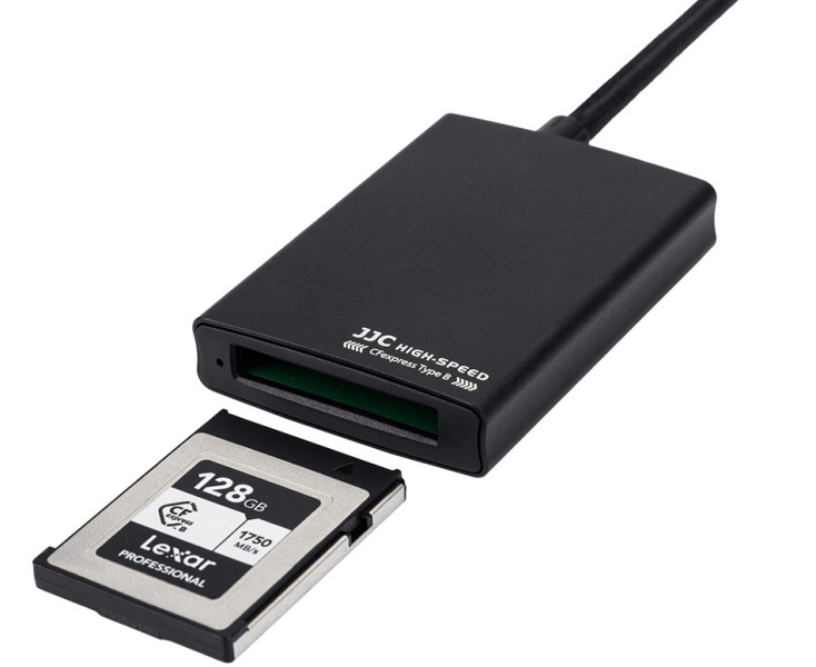 JJC CR-CFB BLACK Картридер для CFexpress Type B карт памяти USB-A / USB-C 3.2 Gen 2