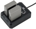 зарядить два аккумулятора Olympus BLN-1