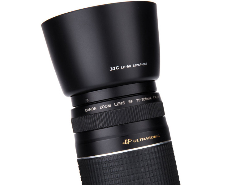 JJC LH-60 Бленда Canon ET-60 для объективов Canon RF 75-300mm f/4-5.6, EF 75-300mm f/4-5.6 USM, EF 90-300mm f/4.5-5.6, EF-S 55-250mm f/4-5.6 и других