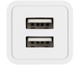 двойная зарядка для смартфона и планшета белый цвет