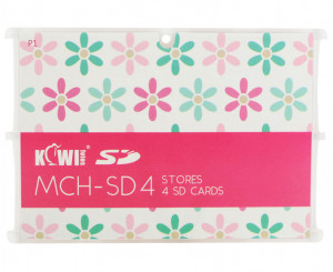 купить защитный бокс на десять microSD карт розовый