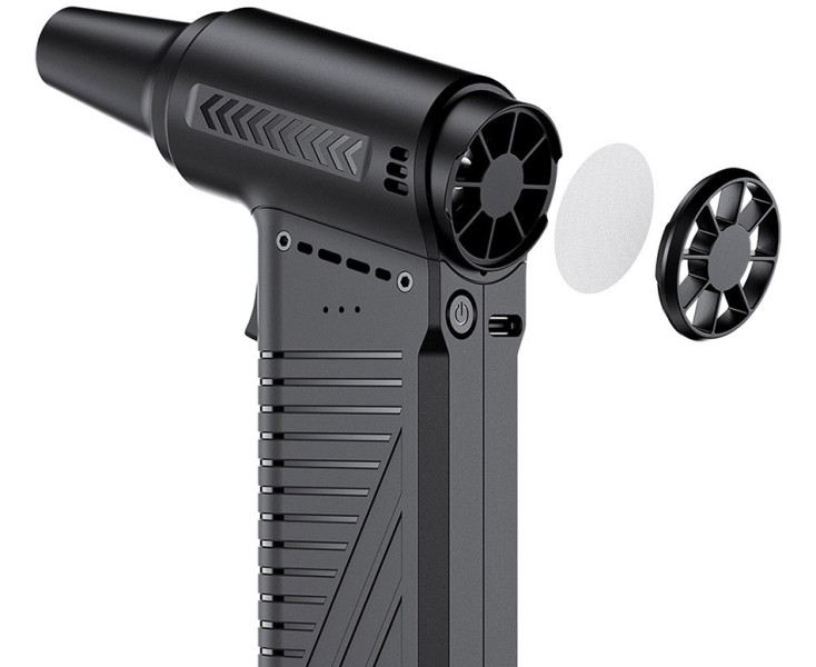 мощная турбо воздуходувка с фильтром пыли и четырьмя насадками