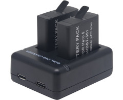 Зарядное устройство на два аккумулятора GoPro Hero 5