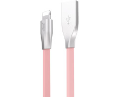 Кабель Lightning / USB с подсветкой коннектора 1.2 м (розовый цвет)