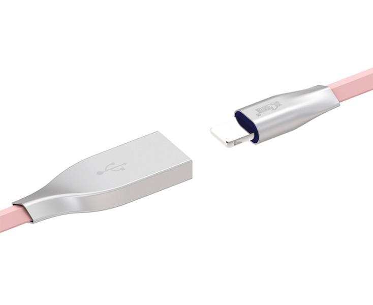 купить кабель Lightning розовый с подсветкой