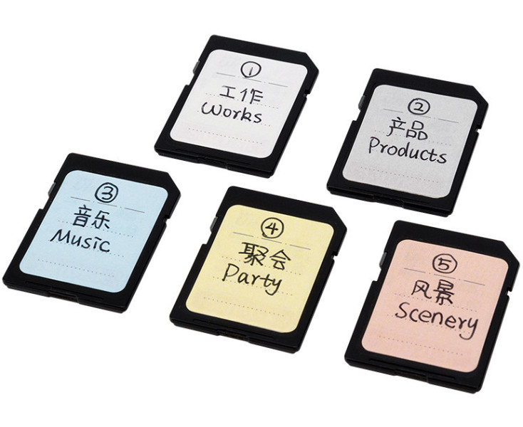 стикеры цветные для организации карт памяти