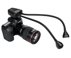 Гибкий двухпроводный макросвет для зеркальных камер (встроенный аккумулятор)