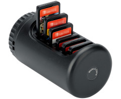 Цилиндрический бокс на 6 Nintendo Switch Game Card и 2 microSD карты памяти